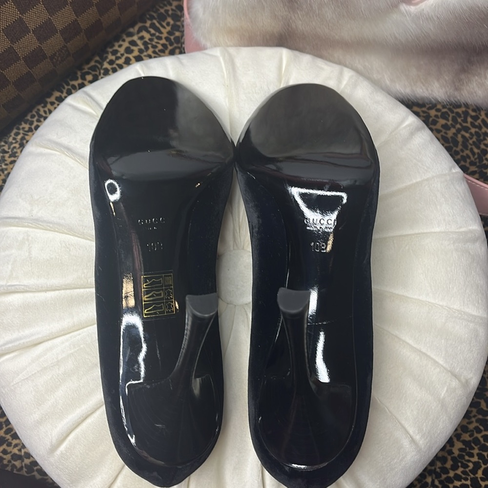 GUCCI VELVET HEELS - Picture 3 of 7